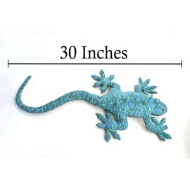 Collectible Wildlife Gifts Big Lizard Toy Blue Iguana Stuffed Plush Gift Made in Thailand 30" TH48 BB310