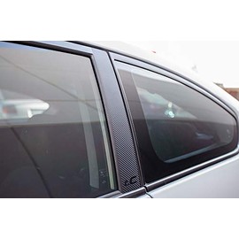 Factory Crafts Window Pillars Graphics Kit Vinyl Decal Wrap Compatible with Scion tC 2005-2010 - Carbon Fiber Black