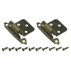 sourcing map Cabinet Kitchen Inset Hinges, 2Pcs 1/2" Overlay Semi-Concealed