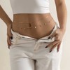 Chaioe Boho Double Belly Chain Gold Sequins Waist Chain Beads