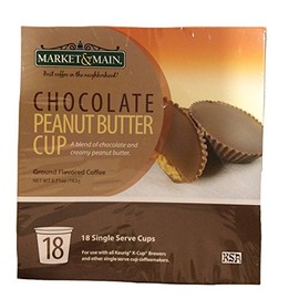Market & Main Chocolate Peanut Butter Cup, 18 Count single serve kcups