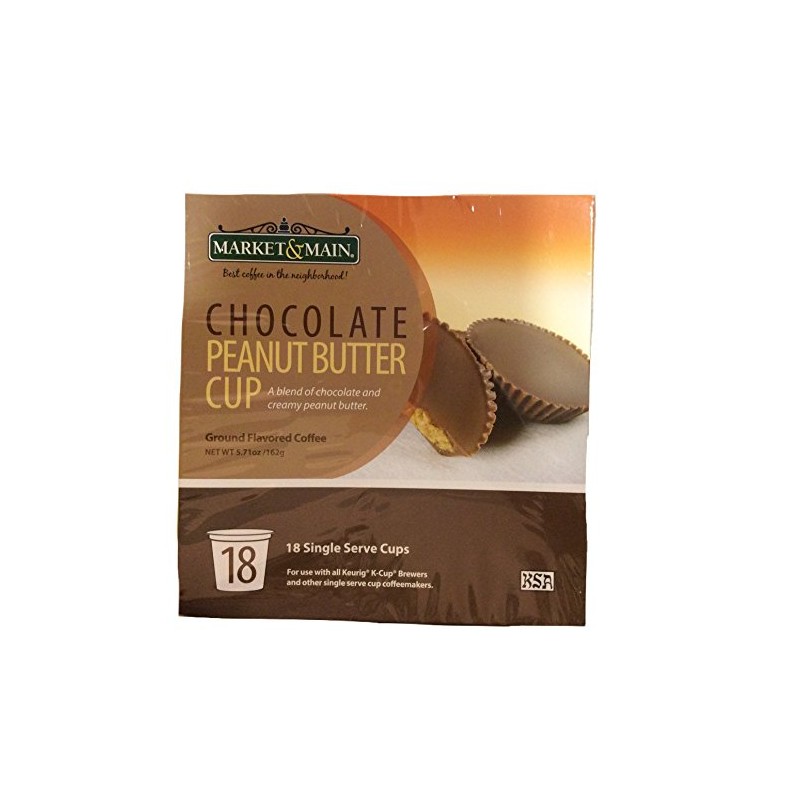 Market & Main Chocolate Peanut Butter Cup, 18 Count single