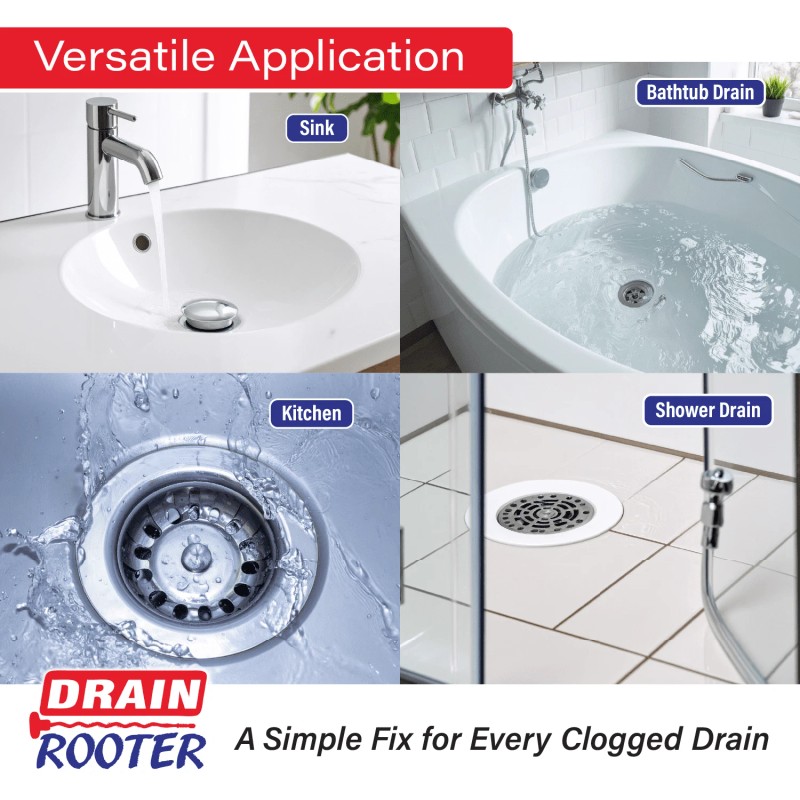 (6 pack) Dr. Rooter 20" Drain Snake with 46 Trap