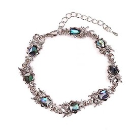 KunBead Owl Charm Shell Bracelet for Women Birthday Jewelry Adjustable Bracelets