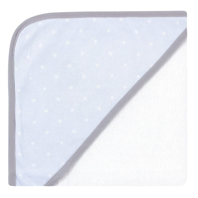 Hudson Baby Unisex Baby Cotton Rich Hooded Towels, Blue Elephant,