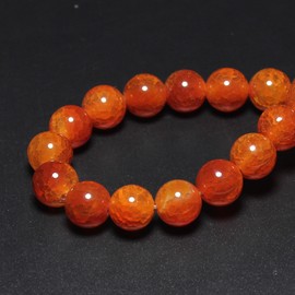 MJDCB Natural Stone Beads 12mm 30pcs Round Red Dragon Vein Agate Loose Gemstone Bead Charms for Jewelry Making Bracelet Necklace Earring Pendant