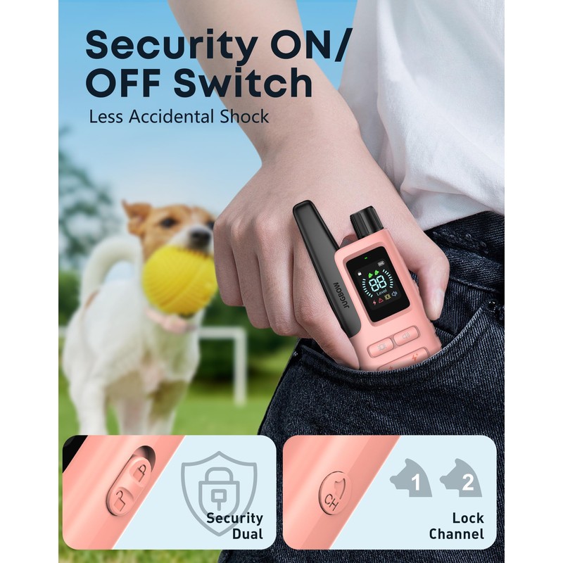 Dog Shock Collar with Remote, 4200FT Range, Fits 5-120 lbs