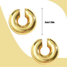 2 Pieces Hollow Thick Earrings for Women, Lightweight Hollow Open Hoop Earrings Stainless Steel Hypoallergenic Fashion Jewelry Gifts, Valentine's Day Gifts for Women and Girls