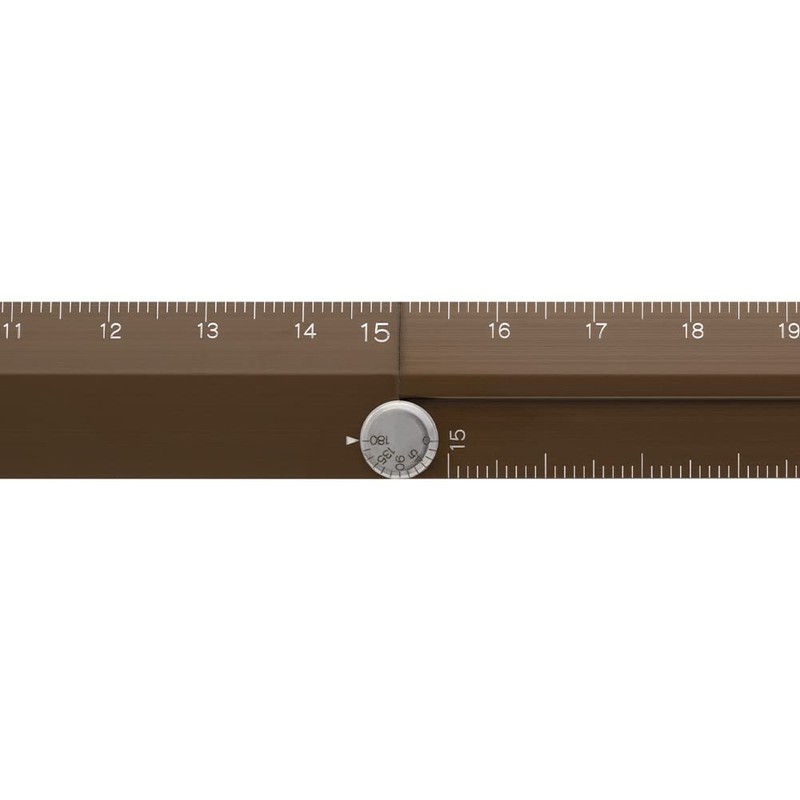 Midori 42287006 Aluminum Multi Ruler, 11.8 inches (30 cm), Brown