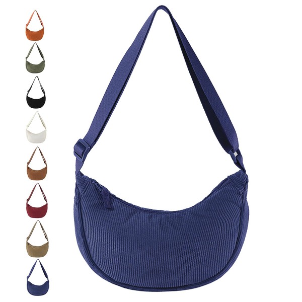 JENCVNL Corduroy Crescent Bag for Women, Dumpling Bag Hobos Crossbody