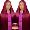 28 Inch Burgundy Wig Human Hair 9x6 Glueless Wigs Human