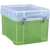 Really Useful Plastic Storage Box 3 Litre Transparent Green
