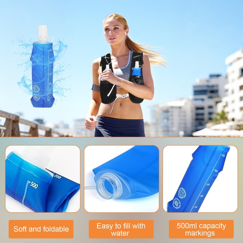 Running Vest for Men and Women, Ultralight Reflective Hydration Backpack
