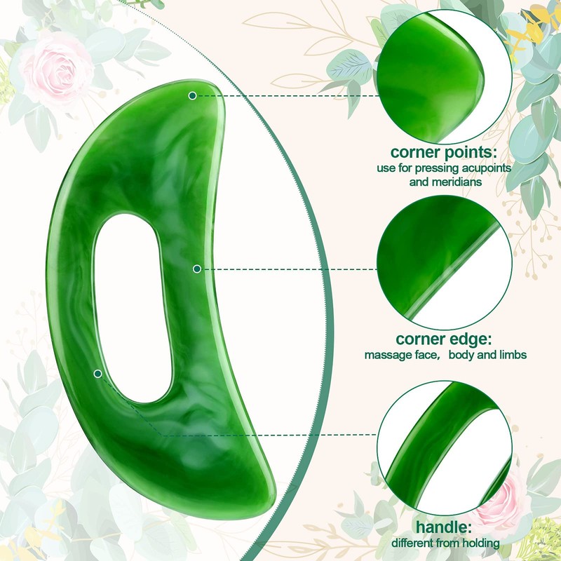 Gua Sha Massage Tool with Handle Resin Massage Tools Lymphatic