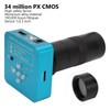 Microscope Camera 60FPS USB 34 Million PX 10‑130X Magnification with