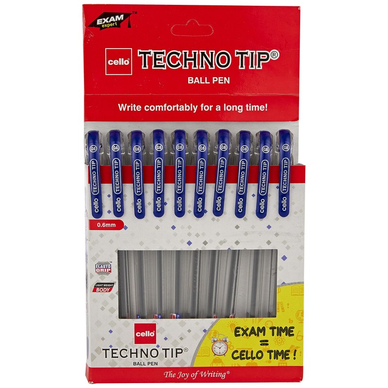 1 X 10 Cello Technotip PEN Top Ball Point 0.6