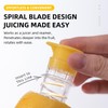 FUSAYUKI Yellow Manual Citrus Juicer with Filter and Spout, Screw-Top