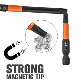 Saipor 10-Piece Torx Bit Set for Impact Driver, S2 Steel Star Bits Set, 4 inch /100 mm Long Torx Head Drill Bit Set, Magnetic 1/4'' Hex Shank Torx Screwdriver Bit, T10, T15, T20, T25, T30, T40
