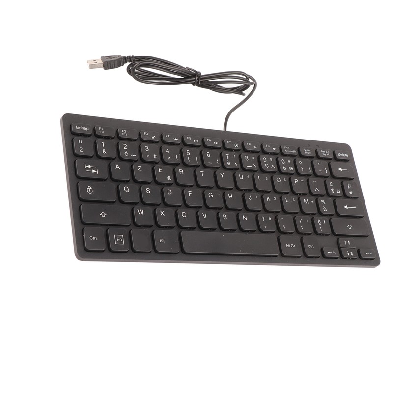 Computer Keyboards Ergonomic Design UltraThin Mini Durable Wired 78 Keys