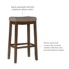 Linon Claridge Bar Stool Gray Woven Padded Seat Wood Frame
