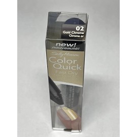 Sally Hansen Color Quick CHROME Fast Dry Nail Color Pen, 02 Gold Chrome
