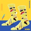 MAKABO Colorful Funny Men's Crew Socks, 6 Pairs Food Pattern,