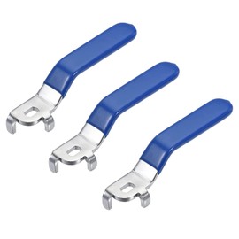 3pcs Blue Lever Handle for Ball Valve Total length 96mm,Hole Size 6x8mm,Hole Thickness 3mm（6x8x3mm）