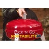 Americana Lock'N Go Charcoal Grill, Red