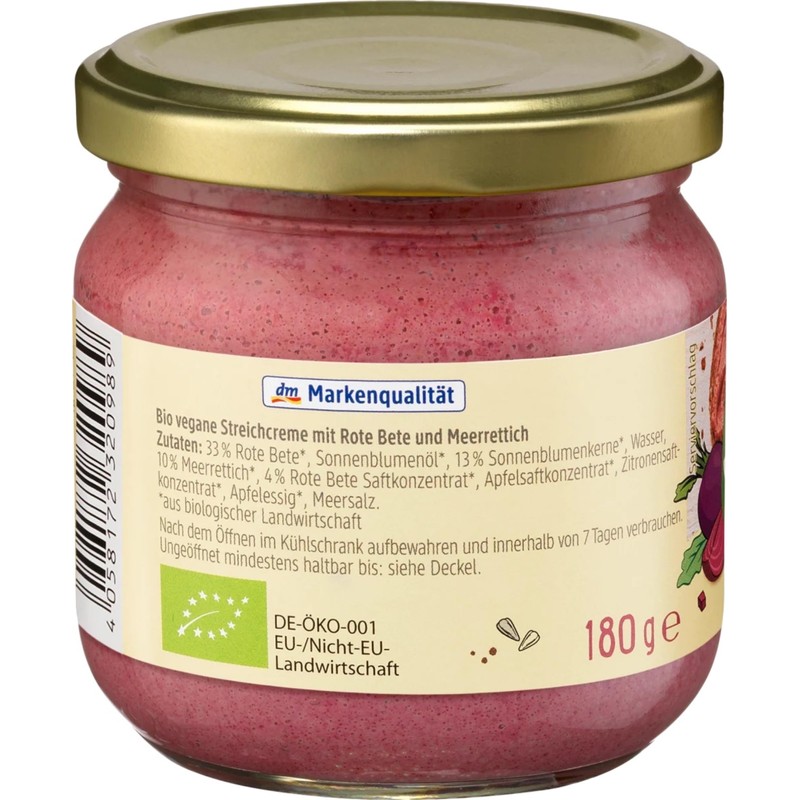 dmBio Beetroot Horseradish Spread Cream - 3-Pack (3 x 180g/6.35oz)