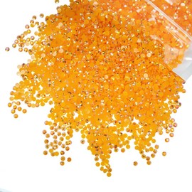 qiipii 1550PCS 5mm Orange AB Resin Rhinestones SS20 Flatback Jelly Stones Bulk Pumpkin‌ Orange Diamonds Gems Charms for Nails Face Eyes Makeup Body Tumblers Bottles DIY Crafts Shoes Clothes Phones Car