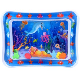 Vinuwu Water Play Mat Cat, Inflatable Water Mat for Cats, Thickened Water Play Mat, Feel Cool Comfort for Pets, Includes 10 Patch Stickers (50 x 69 cm, Dolphin)