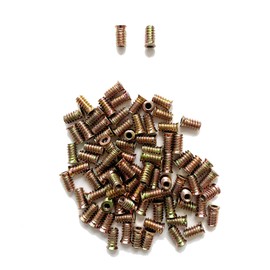 LIKERAINY 150Pcs Zinc Plated Galvanized Iron Furniture Hex Drive Nut Full Threaded M6×20mm Wood Insert Nuts for Woodworking Climbing Holds Furniture Leg and Castor Fixings