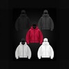 New Spring/Fall Crossover Balaclava Hooded Zip-up Sweatshirt Outerwear lf1179 Free Size/XXXL Red 3ea