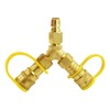 MCAMPAS 3/8'' Y Splitter Natural Gas Quick Connect Adapter,Suitable for