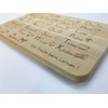 The breakfast board made of beech wood for learning, gift