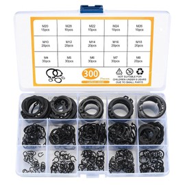 Retaining Clip - C-Type Internal Retaining Ring, Snap Rings, Retaining Rings with Storage Box, Bearing C-type Retaining Ring with 15Sizes