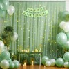 20x10ft Green Tulle Backdrop Curtain with Lights String for Parites,