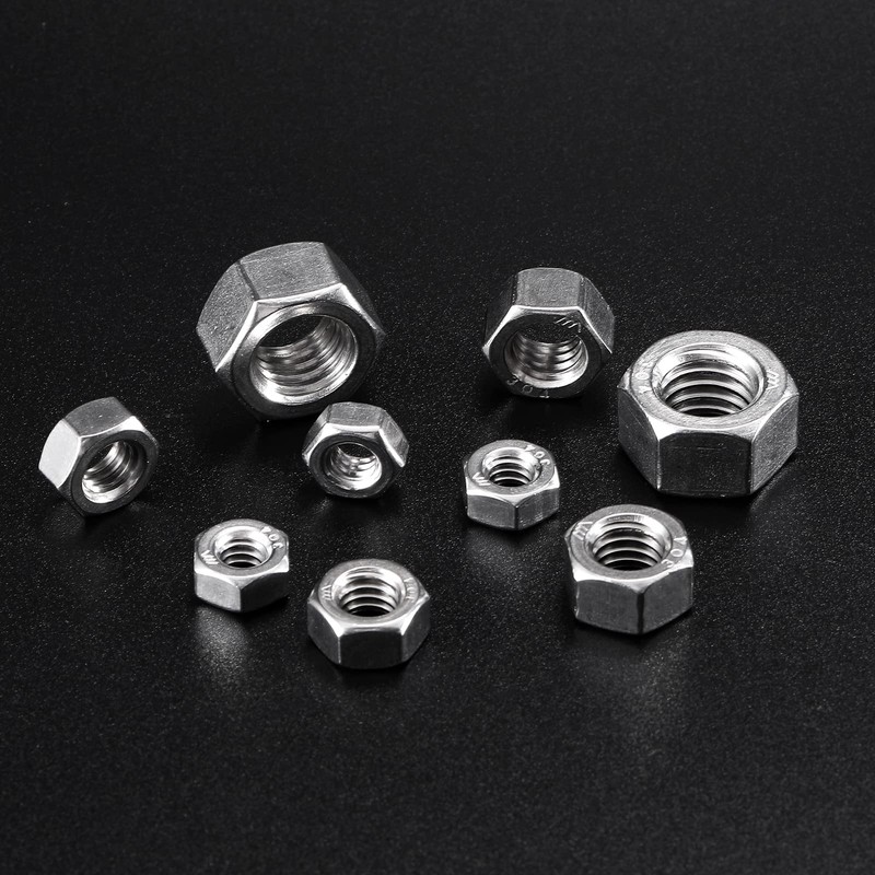 1/4-20 Hex Nuts 50Pcs 304 Stainless Steel 18-8, Full Thread,