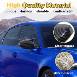 Horn-Style Auto Door Rearview Mirror Protective Trim Cap for 2023 2024 2025 Acur@a Integra, Side View Mirror Cover Cap, Rear View Cap Decoration Trim Accessories (Carbon Fiber, Premium Model)