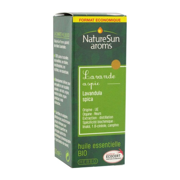 NatureSun aroms - Lavendel aspic Naturreines Ätherisches Öl - Wirtschaftliche Formel 30 ml