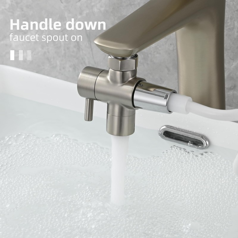 Tecmolog Sink Diverter Brass Faucet Diverter Valve 22mm 3 Way