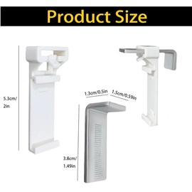 JJiaoLinin Clamp Holder for Roller Blind, set of 8 Clamp Holders, Double Roller Blind, Without Drilling for Clamping and Gluing. Robust Metal Construction, Clamp Support for PVC Window Door Leaves