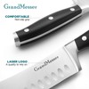 GrandMesser Butcher Knife - 7 inch Scimitar Chef Breaking Knife