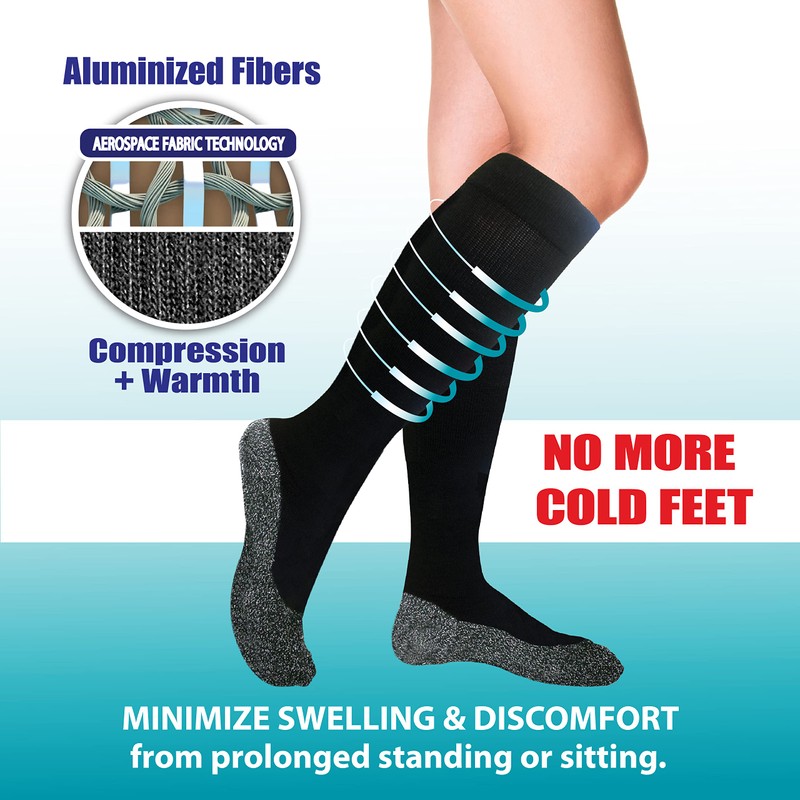 35° BELOW Compression Knee High Socks for Men/Women. Best for