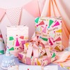 Yarcony Reversible Birthday Wrapping Paper Roll, Pink Gift Wrapping Paper,