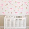 FYSUIMU 12 Sheets Pink Bow Wall Decals Aesthetic Bowknot Floral
