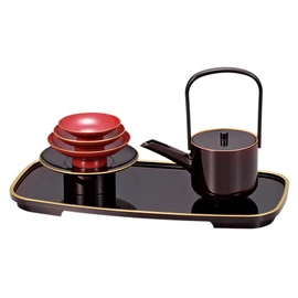 Yamanaka Lacquer 3861 Tame-Naka-nuri Koban Susawa Pot with Gold Coating