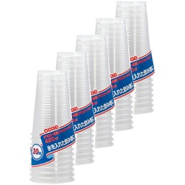 Nippon Dexie KPC114ES Plastic Cup, 14.5 fl oz (420 ml), Transparent, Pack of 10, 5, Disposable Clear Cup, Plastic Cup, Made in Japan