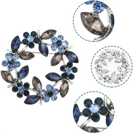 Crystal Brooch Pin Rhinestone Flower Badge Brooch Pin Round Flowers Brooch Pin For Dress Office Party Jewelry Accessories