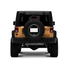RedRock Spare Tire License Plate Mount Kit with Light Compatible For 87-25 Wrangler TJ, TJ, JK & JL